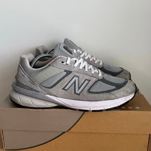 New Balance 990 V5 Grey/White Men Sneakers - SZ 7.5 D - Picture 4 of 16